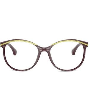 Alain Mikli Contrast-Stripe Glasses - Brown