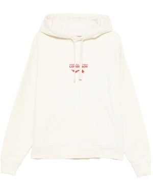 Charles Jeffrey Hoodie Mit Logo-Stickerei - Weiß