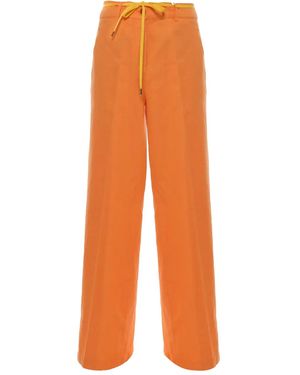 Aspesi Pantalon Droit À Lien De Resserrage - Orange