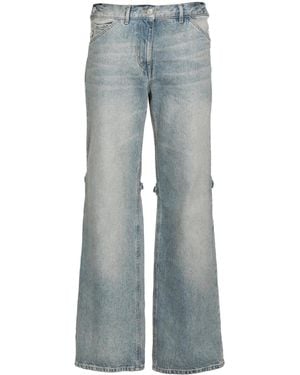Courreges Vaqueros anchos de talle alto - Azul