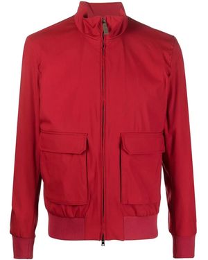 Herno Zip-Up Bomber Jacket - Red