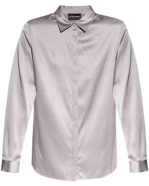 Emporio Armani Satin Shirt - Gray