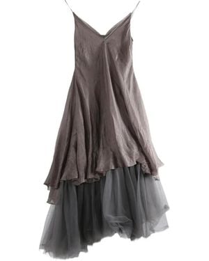 Marc Le Bihan Vestido Midi Asimétrico - Gris