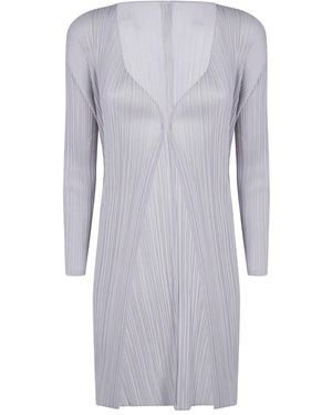 Pleats Please Issey Miyake Pleated Coat - Grey