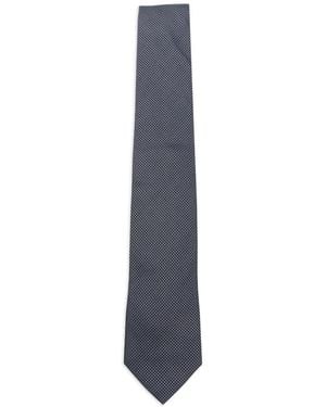 Dell'Oglio Martin Patterned Tie - Blue