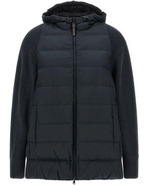 Brunello Cucinelli Quilted Down Jacket - Blue