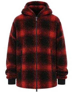 DSquared² Checked Hooded Jacket - Red