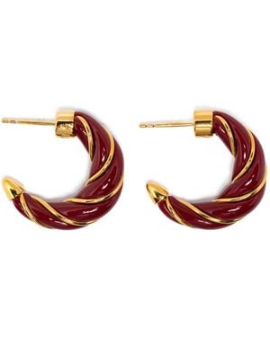 Aurelie Bidermann EARRINGS DIANA RESIN AND BRASS - Braun