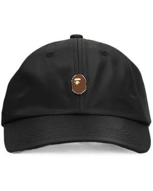 A Bathing Ape Ape Head Logo-Embroidered Baseball Cap - Black