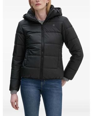 G-Star Giacca Trapuntata Con Cappuccio - Nero