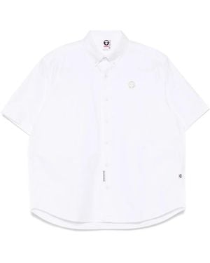 Aape By A Bathing Ape Aapenow Moonface-Logo Shirt - White