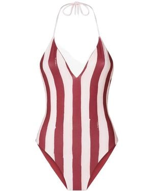 Fendi Pequin Reversible Swimsuit - Purple