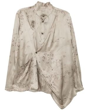 CHIAHUNG SU Camisa Con Cuello Mao - Blanco