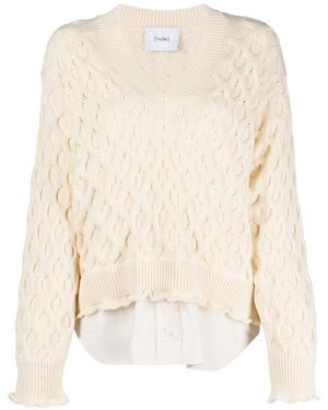 Nude Jersey Con Efecto A Capas - Neutro