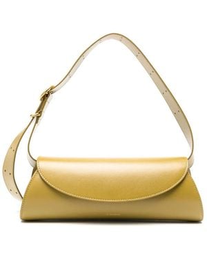Jil Sander Cannolo レザーショルダーバッグ ミニ - メタリック