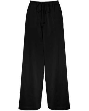 Wolford Summer Flow Drawstring Palazzo Pants - Black