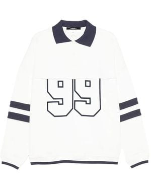 Ksubi 99 Boyfriend Polo-Collar Sweatshirt - White