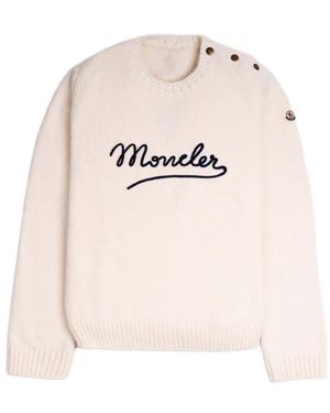 Moncler Pullover Mit Logo-Stickerei - Pink