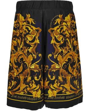 Versace Jeans Couture Baroque-Print Shorts - Yellow