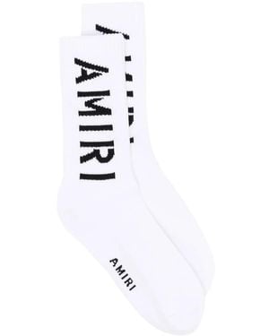 Amiri Logo-Print Socks - White