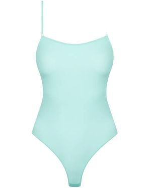 Maison Close Double Sens Pastel Thong Bodysuit - Blue