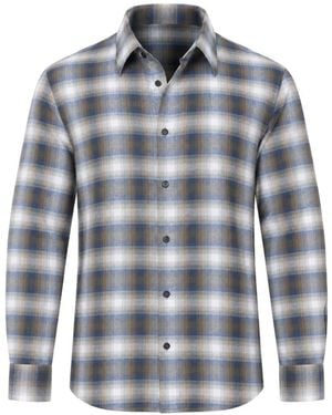 ARMANI EXCHANGE Camicia A Quadri A Maniche Lunghe - Blu