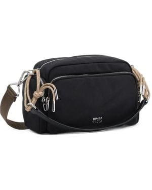 Bimba Y Lola Große Pocket Umhängetasche Aus Nylon - Schwarz