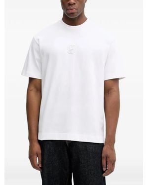 BOSS Logo-Emed T-Shirt - White