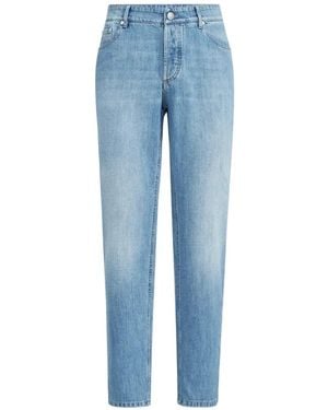 Brunello Cucinelli Denim Cotton Jeans - Blue