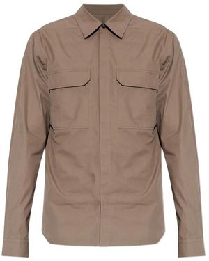 Rick Owens Flap-Pocket Long-Sleeve Shirt - Brown