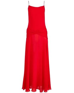 Fleur du Mal Nina Gathered Spaghetti-Strap Maxi Dress