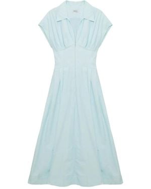 Jonathan Simkhai Farlow Pleated Midi Dress - Blue