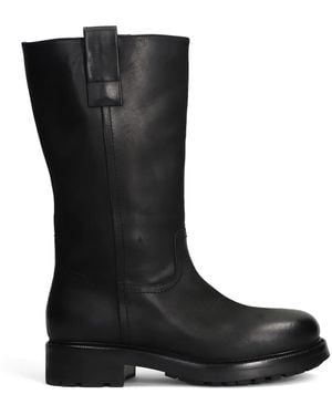strategia shoes Pull-Tab Leather Boots - Black