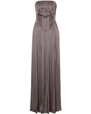 Alberta Ferretti Satijnen Avondjurk - Grijs