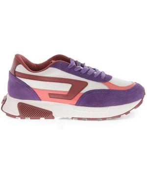 DIESEL S-Tyche Logo-Patch Sneakers - Purple