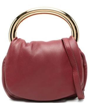 Blumarine Mini Sac À Main En Cuir Ring - Purple
