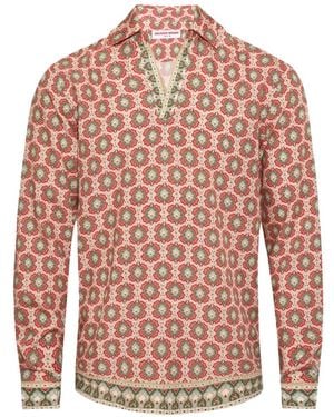 Orlebar Brown Ridley Passetto Printed Shirt - Pink