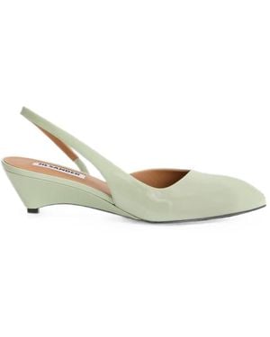 Jil Sander Pointed-Toe Slingback Court Shoes - White