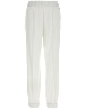 Herno Pantalones de chándal con placa del logo - Blanco