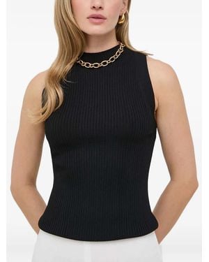 IVY & OAK Ribbed High-Neck Tank Top - Black