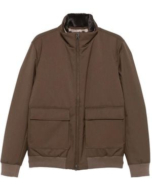 Herno ジップアップ エコファージャケット - ブラウン