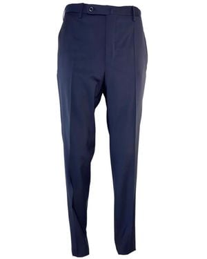 Incotex Tailored Tropical Wool Trousers - Blue