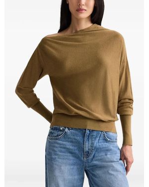 Twp Cold Shoulder Sweater - Blue
