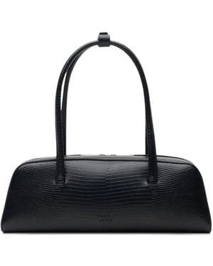 Freja NYC Sac Cabas Mercer À Effet Peau De Lézard - Black