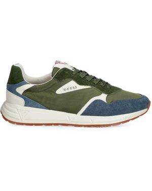 Guess Aria Logo-Print Paneled Sneakers - Green