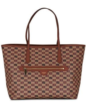 Moreau Borsa Tote Con Monogramma - Marrone
