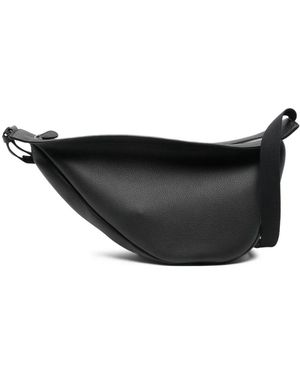 The Row Large Slouchy Banana Bag - Black