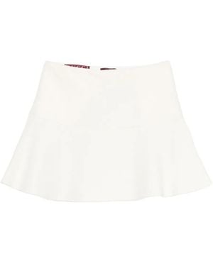 Gucci Falda corta con volantes - Blanco