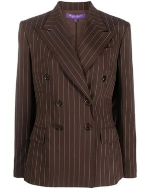 Ralph Lauren Safford Striped Wool Blazer - Brown
