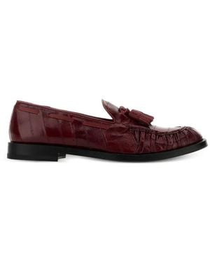 Fratelli Rossetti Tassel Leather Loafers - Red